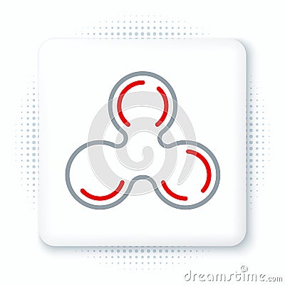 Line Cryptocurrency coin Ripple XRP icon isolated on white background. Altcoin symbol. Blockchain based secure crypto Vector Illustration