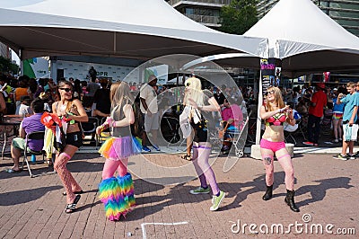 Line Dancing Women Editorial Stock Photo