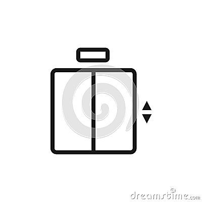 Line elevator icon flat style isolated on white background Vector Illustration