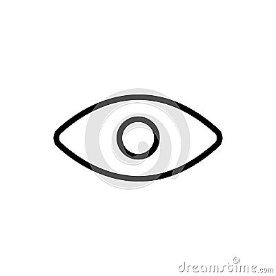 line eye icon on white background Stock Photo