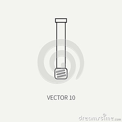 Line flat vector military icon flare, skyrocket. Army equipment and weapons. Cartoon style. Army. Assault. Soldiers Vector Illustration