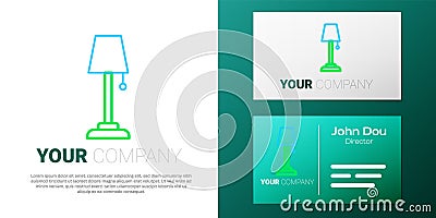 Line Floor lamp icon isolated on white background. Colorful outline concept. Vector Vector Illustration