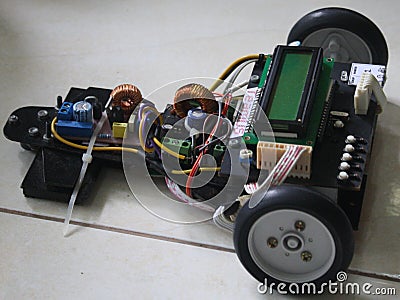 Line Follower robot using LDR Sensor Stock Photo