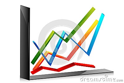 Line Graph Vector Illustration