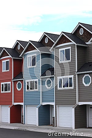 Line of Homes Stock Photo