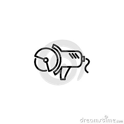 Line icon. Electric angle grinder Vector Illustration