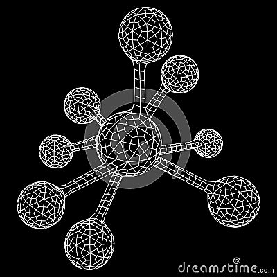 Line icon- Molecule Vector Illustration