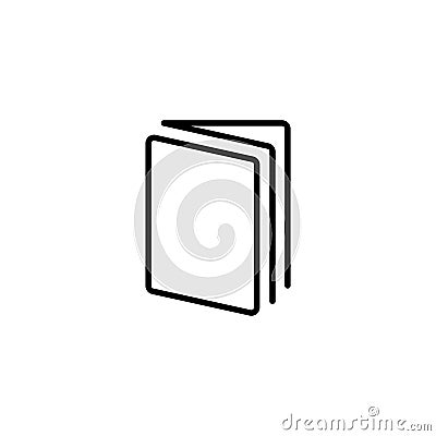 Line icon. Open book Vector Illustration