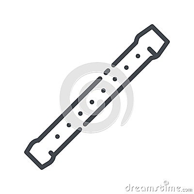 Line icon piccolo. Musical woodwind instrument icon. Vector Illustration