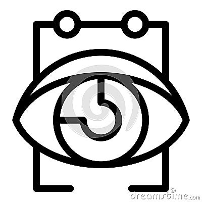 Eye tracking system monitoring user attention span Vector Illustration