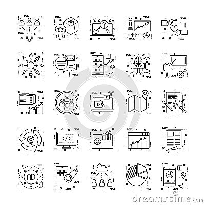 Line Icons With Detail 12 Stock Photo