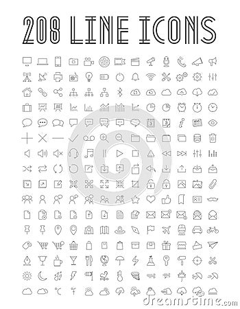 Line Icons Vector Illustration