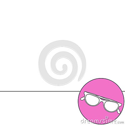 Line icons flat design elements. Modern vector Illustration pictogram of sunglasses. Abstract Creative concept vector Vector Illustration