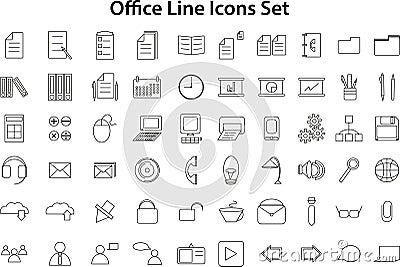 Line Icons Set Vector Illustration