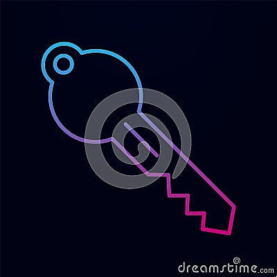 Line key nolan icon. Simple thin line, outline vector of real estate icons for ui and ux, website or mobile application Stock Photo