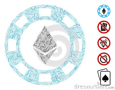 Line Mosaic Ethereum Casino Chip Editorial Stock Photo