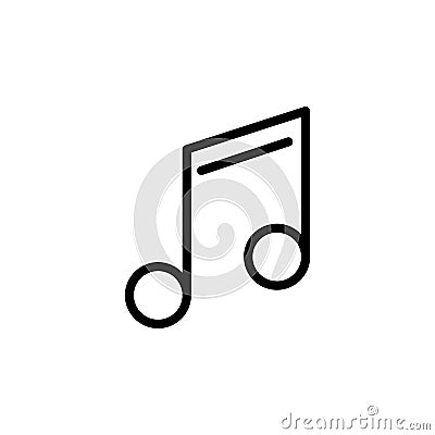 line music note icon on white background Stock Photo