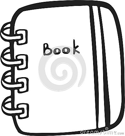 Line notepad icon for girls. Book. Vector. Vector Illustration