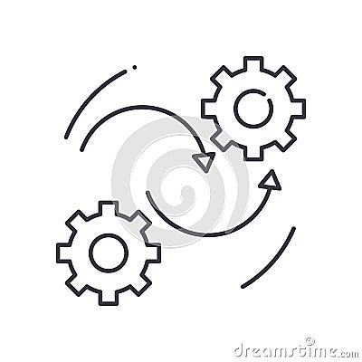 Line operation icon, linear isolated illustration, thin line vector, web design sign, outline concept symbol with Vector Illustration