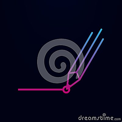 Line and pencil nolan icon. Simple thin line, outline vector of web icons for ui and ux, website or mobile application Stock Photo