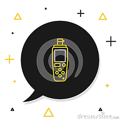 Line Portable sensor icon isolated on white background. Colorful outline concept. Vector Vector Illustration