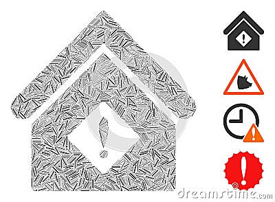 Line Problem Building Icon Vector Mosaic Stock Photo
