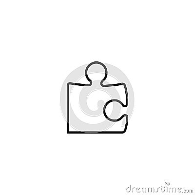 Line puzzle thin icon on white background Stock Photo