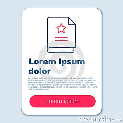 Line Scenario icon isolated on grey background. Script reading concept for art project, films, theaters. Colorful Vector Illustration