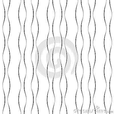 Line seamless pattern. Lines background. Repeated wavy texture. Stripe printed. Repeating geometric pattern. Abstract stripes prin Vector Illustration