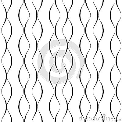 Line seamless pattern. Lines background. Repeated wavy texture. Stripe printed. Repeating geometric pattern. Abstract stripes prin Vector Illustration