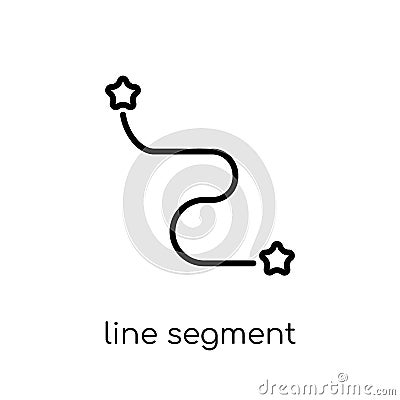 Line segment icon from Geometry collection. Vector Illustration