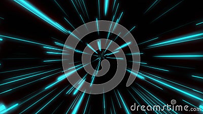 Line shape Neon Blue and Red Light dark Streaks Simple.Cyber Futuristic Speed zoom Motion graphic.Backdrop beam blur Flare. Cartoon Illustration