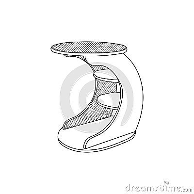 line simple furniture design of Coffee Table, element graphic illustration template Vector Illustration