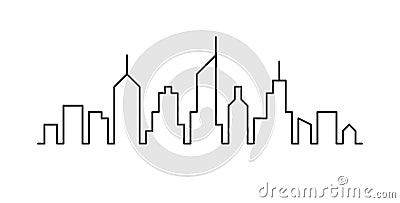 Line sketch cityscape design Vector Illustration