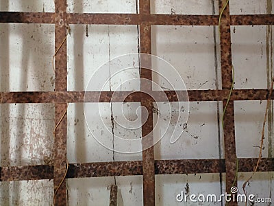 Line stripes of rustic iron good for background Stock Photo