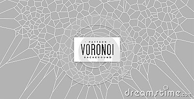 line style voronoi pattern abstract background design Vector Illustration