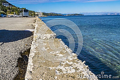 The line between tarmac and the sea Editorial Stock Photo