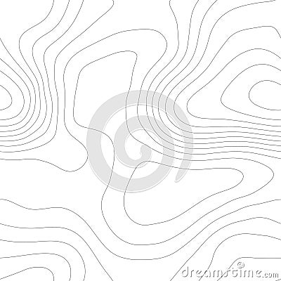 Line topography map seamless pattern. Seamless vector topographic map background. Contour background geographic grid Vector Illustration