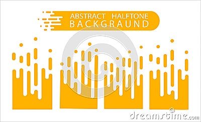 Line transition pattern background, abstract irregular geometric texture. Vector yellow white color halftone line Vector Illustration