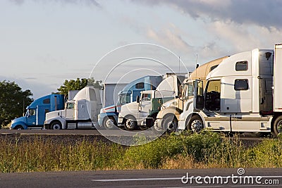 Line of Trucks 2 Stock Photo