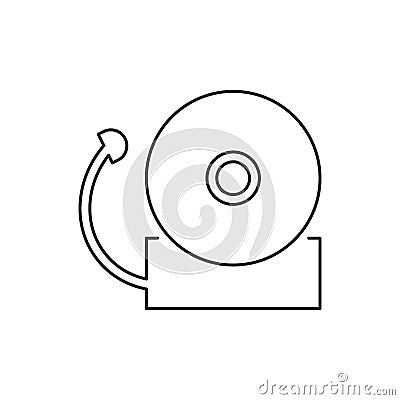 Line vector icon Security bell. Outline vector icon Stock Photo