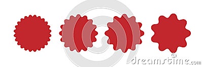 Line wave curve edge frame. Wavy scalloped circle borders. Doodle brush drawn round picture frame. Empty text box. Funky Vector Illustration
