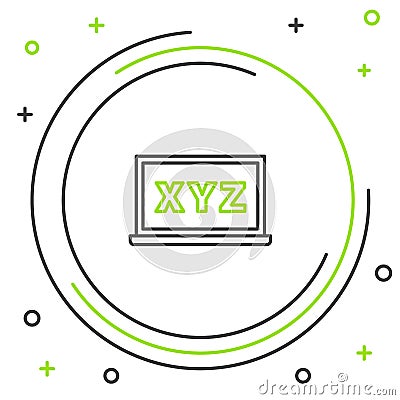Line XYZ Coordinate system on chalkboard icon isolated on white background. XYZ axis for graph statistics display Vector Illustration