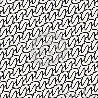 Line zigzag like a chain seamless abstract pattern monochrome or Vector Illustration