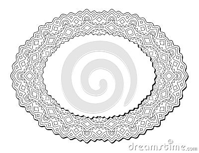 Linear abstract eastern pattern with copy space Vector Illustration