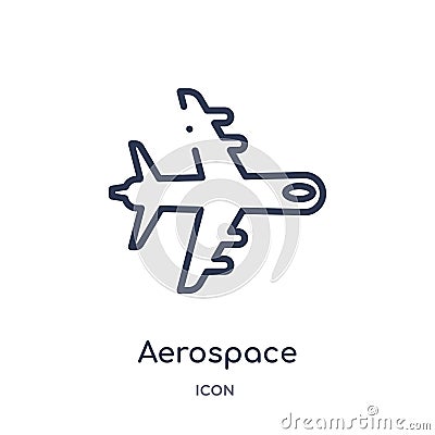 Linear aerospace icon from Astronomy outline collection. Thin line aerospace vector isolated on white background. aerospace trendy Vector Illustration