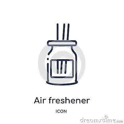 Linear air freshener icon from Cleaning outline collection. Thin line air freshener vector isolated on white background. air Vector Illustration