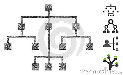 Linear Algorithmic Tree Vector Mesh Stock Photo