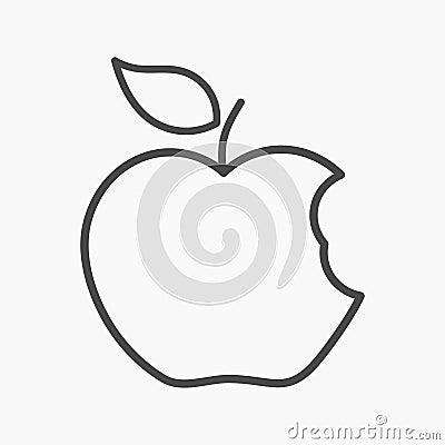 Linear apple icon Vector Illustration