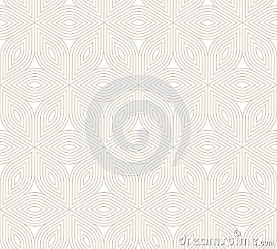 Linear Art Deco Simple Seamless Pattern Vector Vintage White Abstract Background Vector Illustration